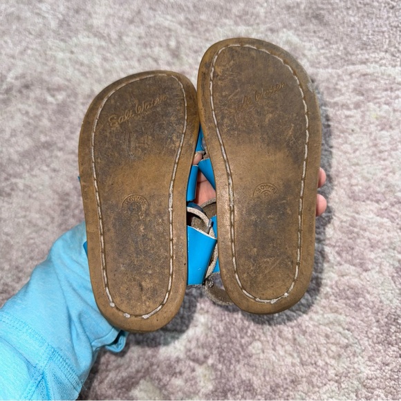 Salt Water Sun San Sandals Kids Girls Blue Size 8 - Picture 2 of 3